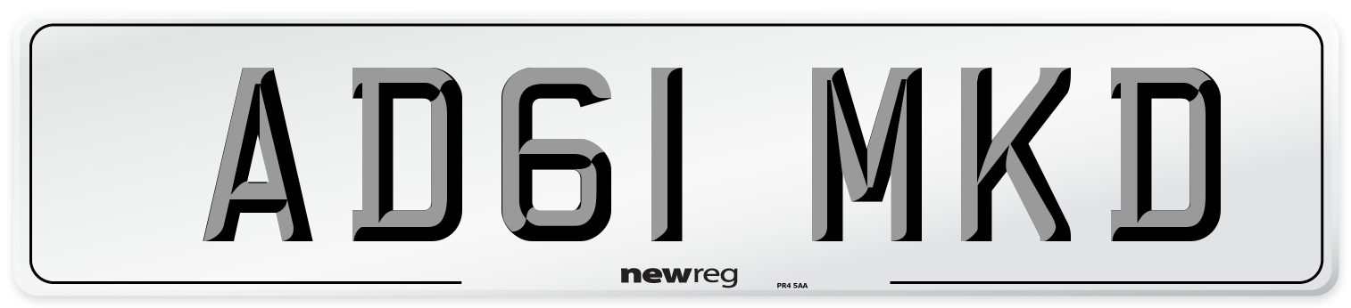 AD61 MKD Number Plate from New Reg